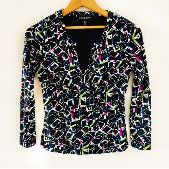 Jones New York Collection Petite Faux Wrap Top - Picture 1 of 8